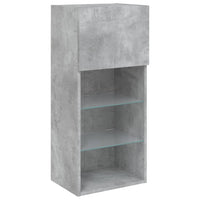 TV spintelė su LED lemputėmis, betono pilka, 40,5x30x90cm - Namų Idėja