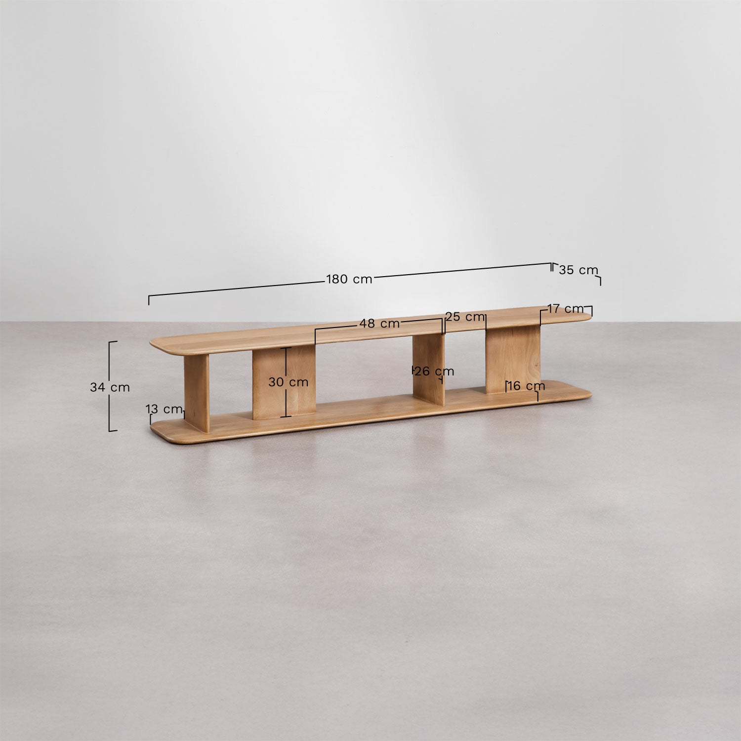 TV cabinet ZENEERO 180 cm, mango wood