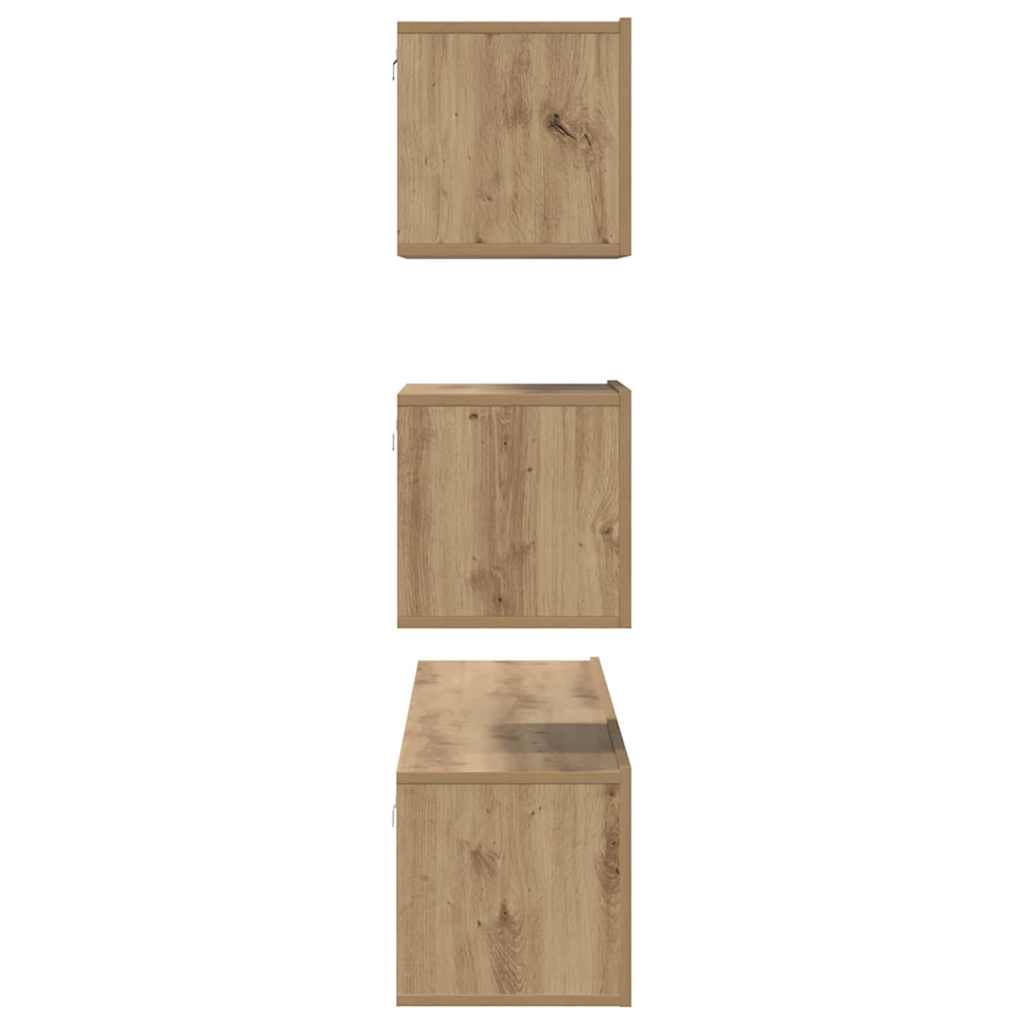 TV spintelių komplektas 4 pcs artisano ąžuolo 80 x 30 x 30 cm - Namų Idėja