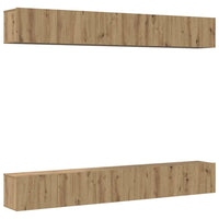 TV spintelių komplektas 6 pcs artisano ąžuolo 60 x 30 x 35 cm - Namų Idėja