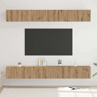 TV spintelių komplektas 6 pcs artisano ąžuolo 60 x 30 x 35 cm - Namų Idėja