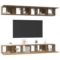 TV spintelių komplektas 6 pcs artisano ąžuolo 60 x 30 x 35 cm - Namų Idėja