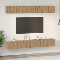 TV spintelių komplektas 6 pcs artisano ąžuolo 60 x 30 x 35 cm - Namų Idėja