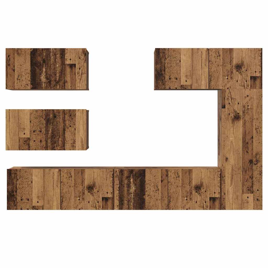 TV spintelių komplektas 6 pcs Sena mediena 30.5 x 30 x 90 cm - Namų Idėja