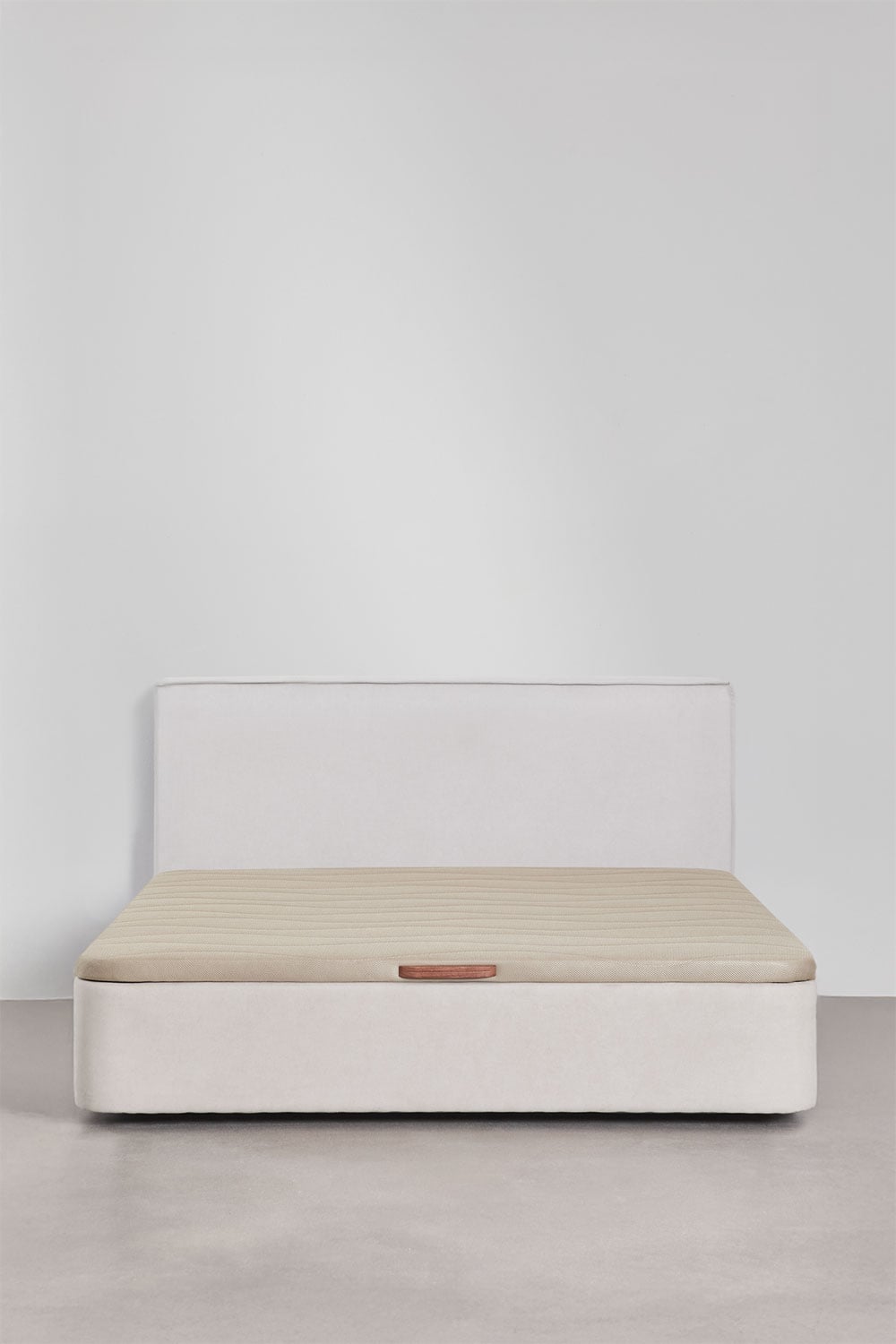 Lovos galvūgalis LUNA, šenilas, kreminė balta (2)