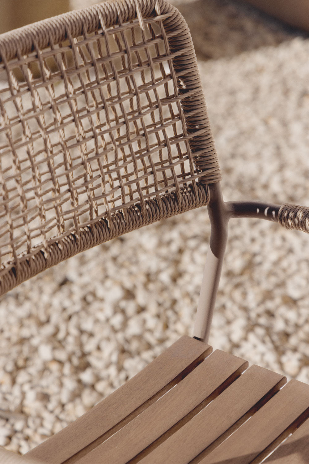 Stackable outdoor chair TILDA, mocha brown