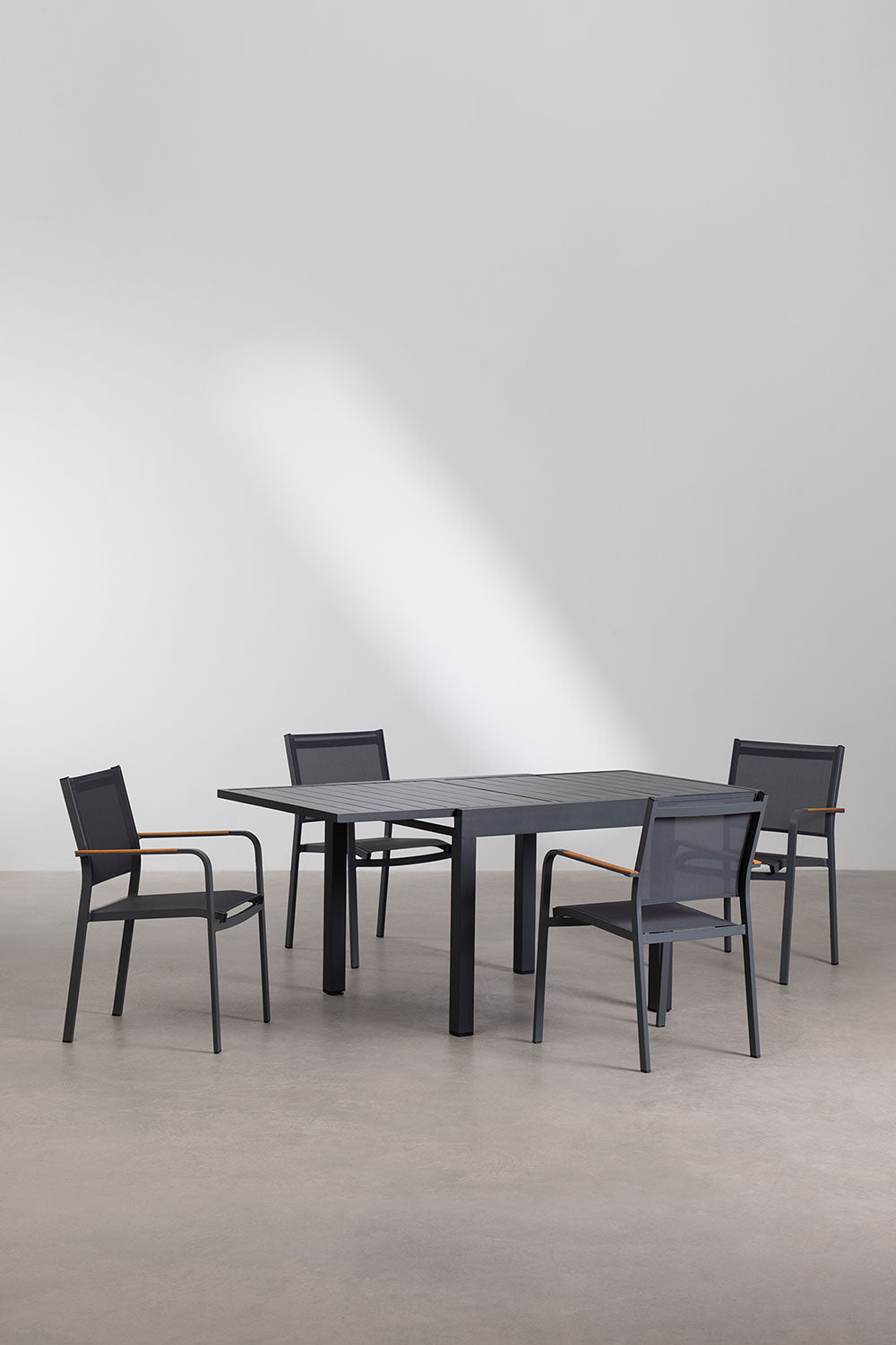Outdoor dining set STARMI, square, graphite grey