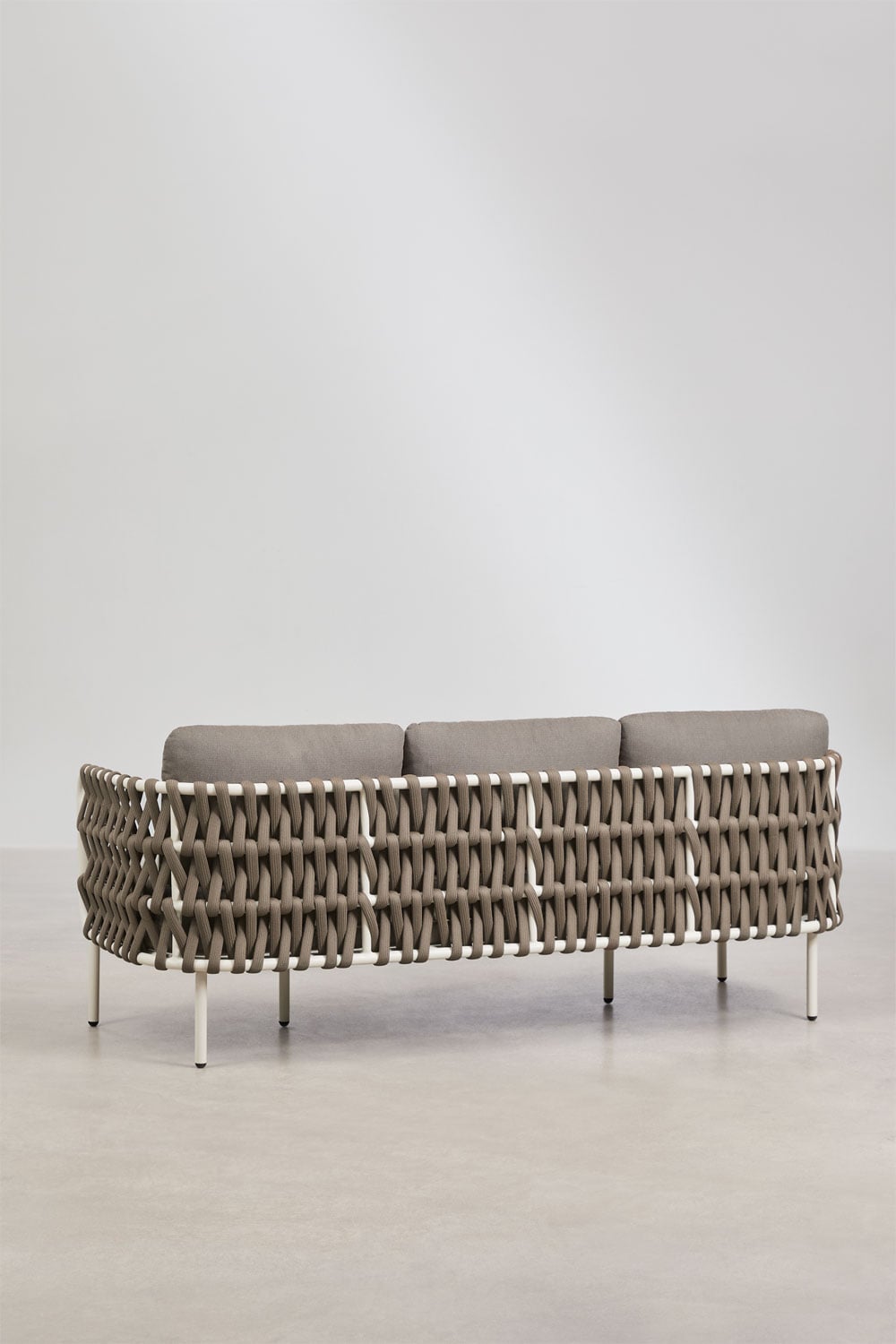 Outdoor furniture set TEVARY, sofa, armchairs, table, hazelnut