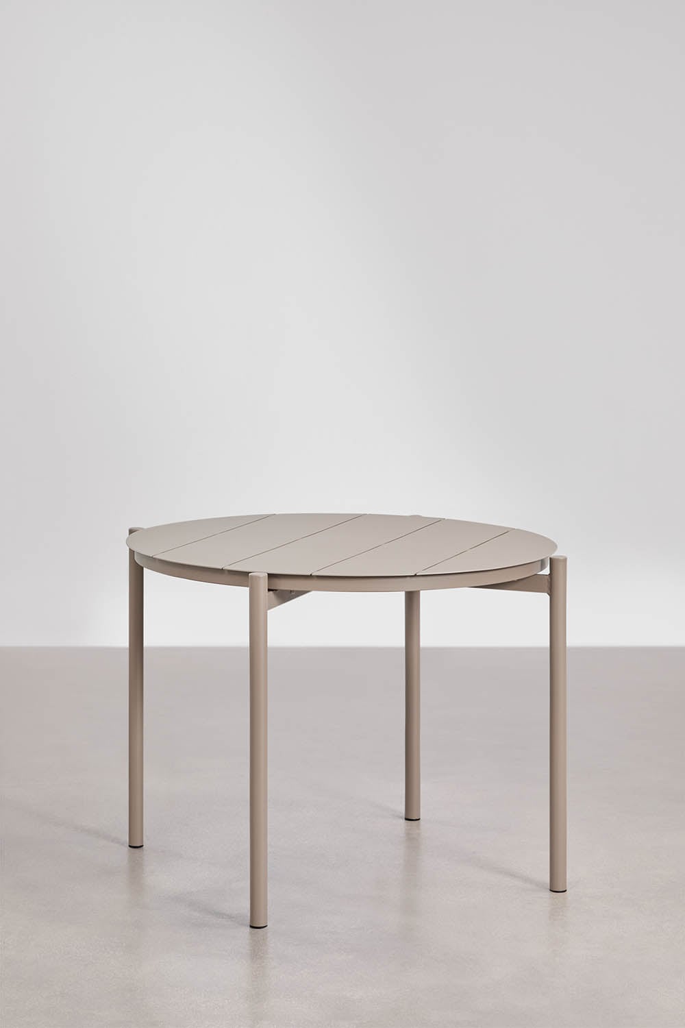 Apvalus lauko stalas ALERO, baltas, 110 cm