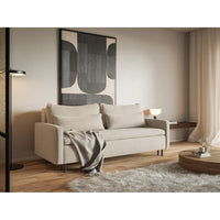 Sofa-lova EDENA, šviesiai smėlinė, Wind – vidaus talpa
