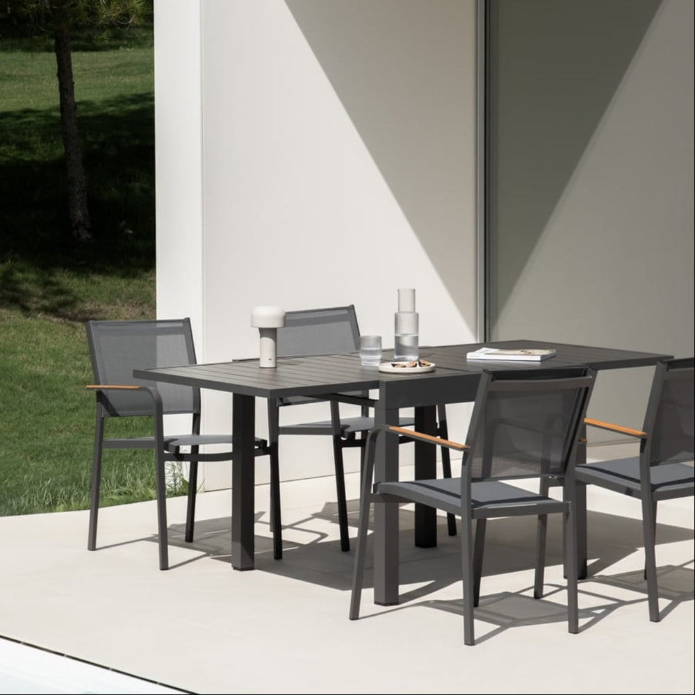 Outdoor dining set STARMI, square, graphite grey