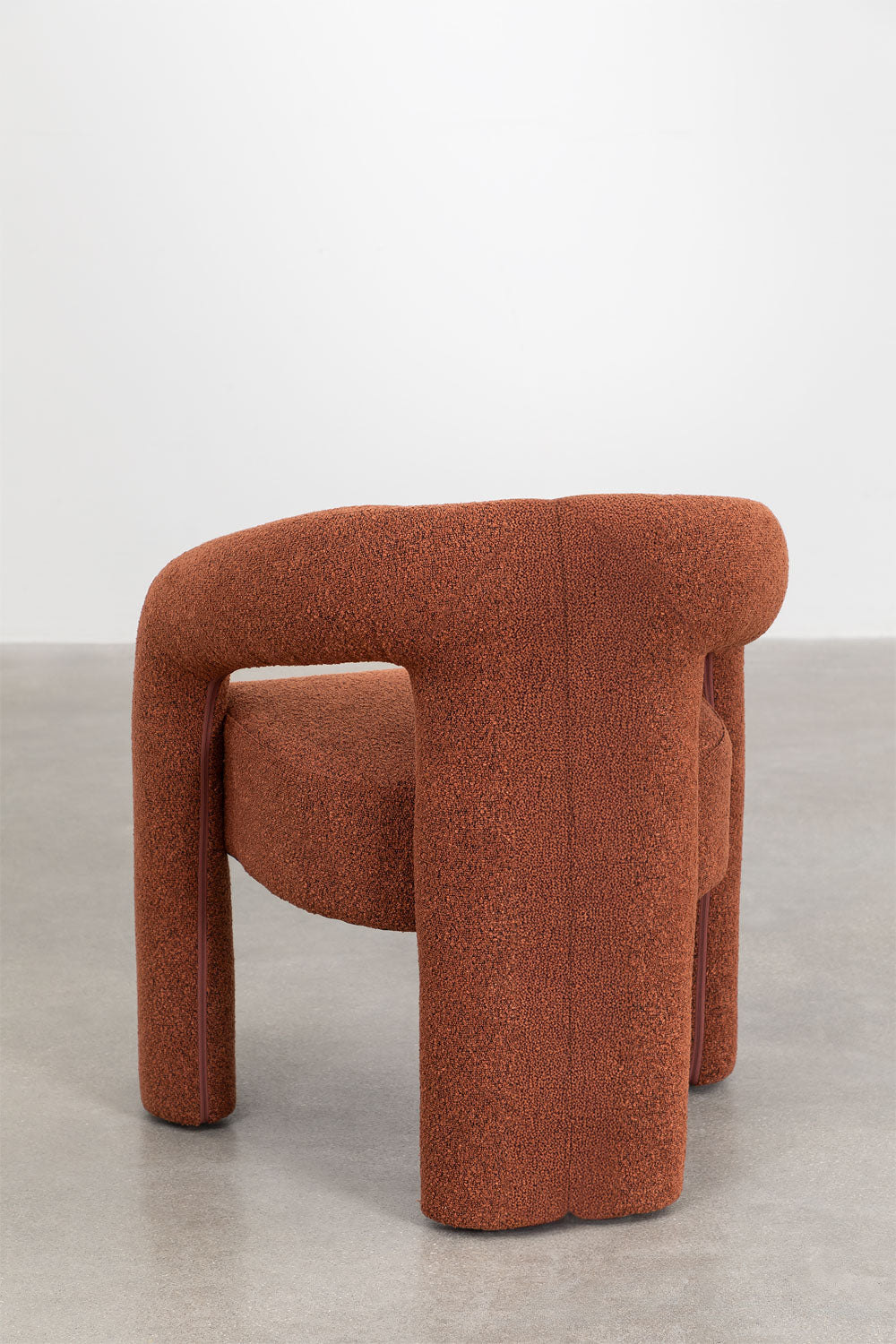 Dining chair GRECA, bouclé, red