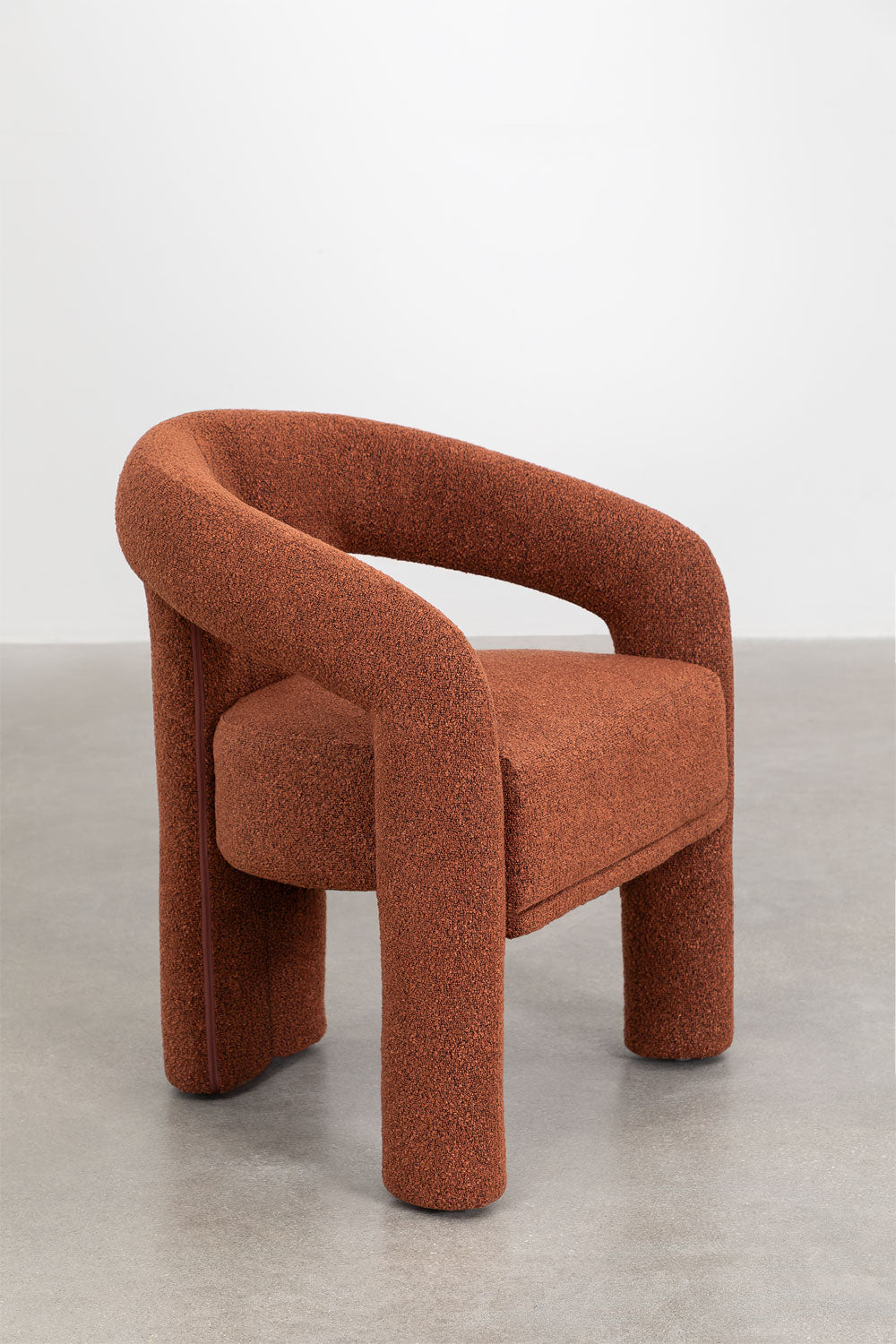 Dining chair GRECA, bouclé, red