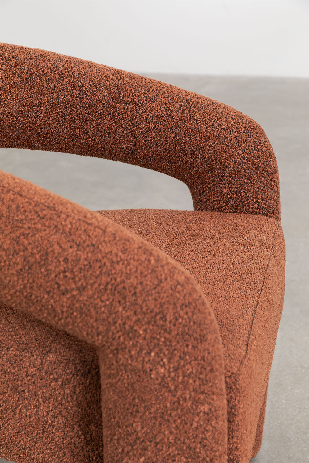 Dining chair GRECA, bouclé, red