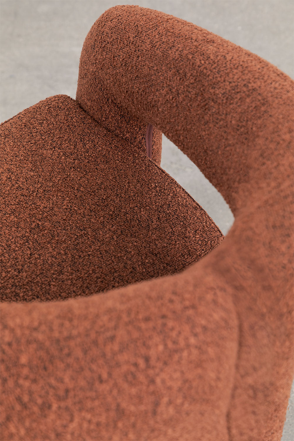 Dining chair GRECA, bouclé, red