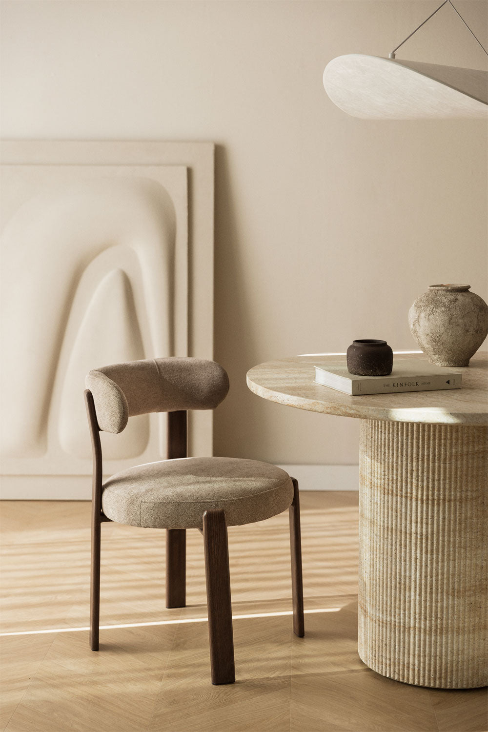 Dining chair JOLIE, brown chenille
