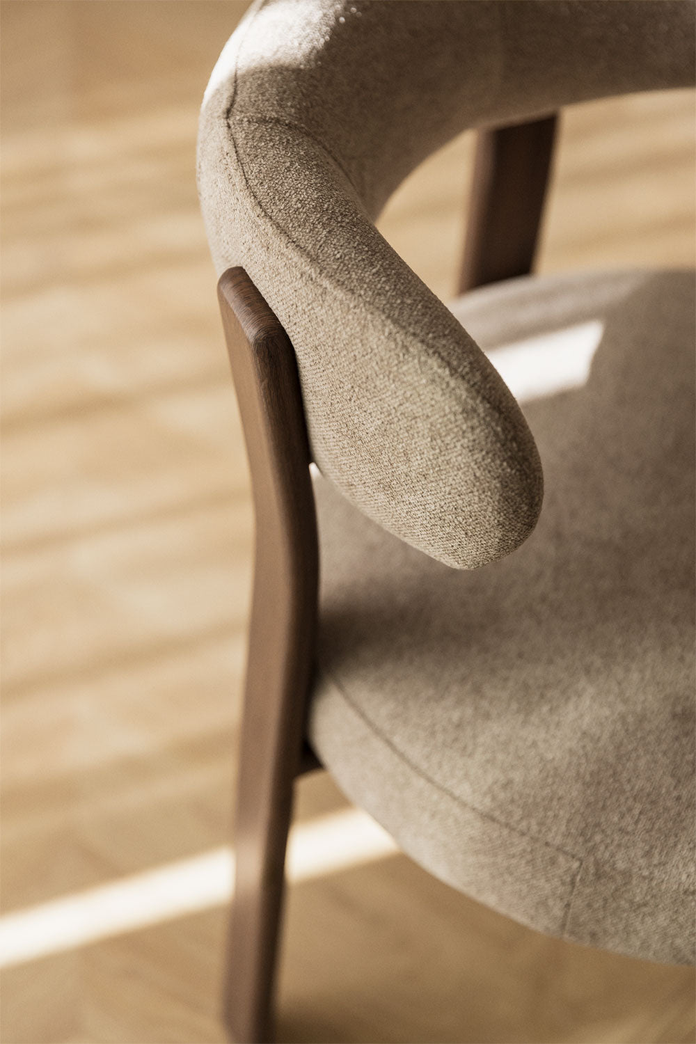 Dining chair JOLIE, brown chenille