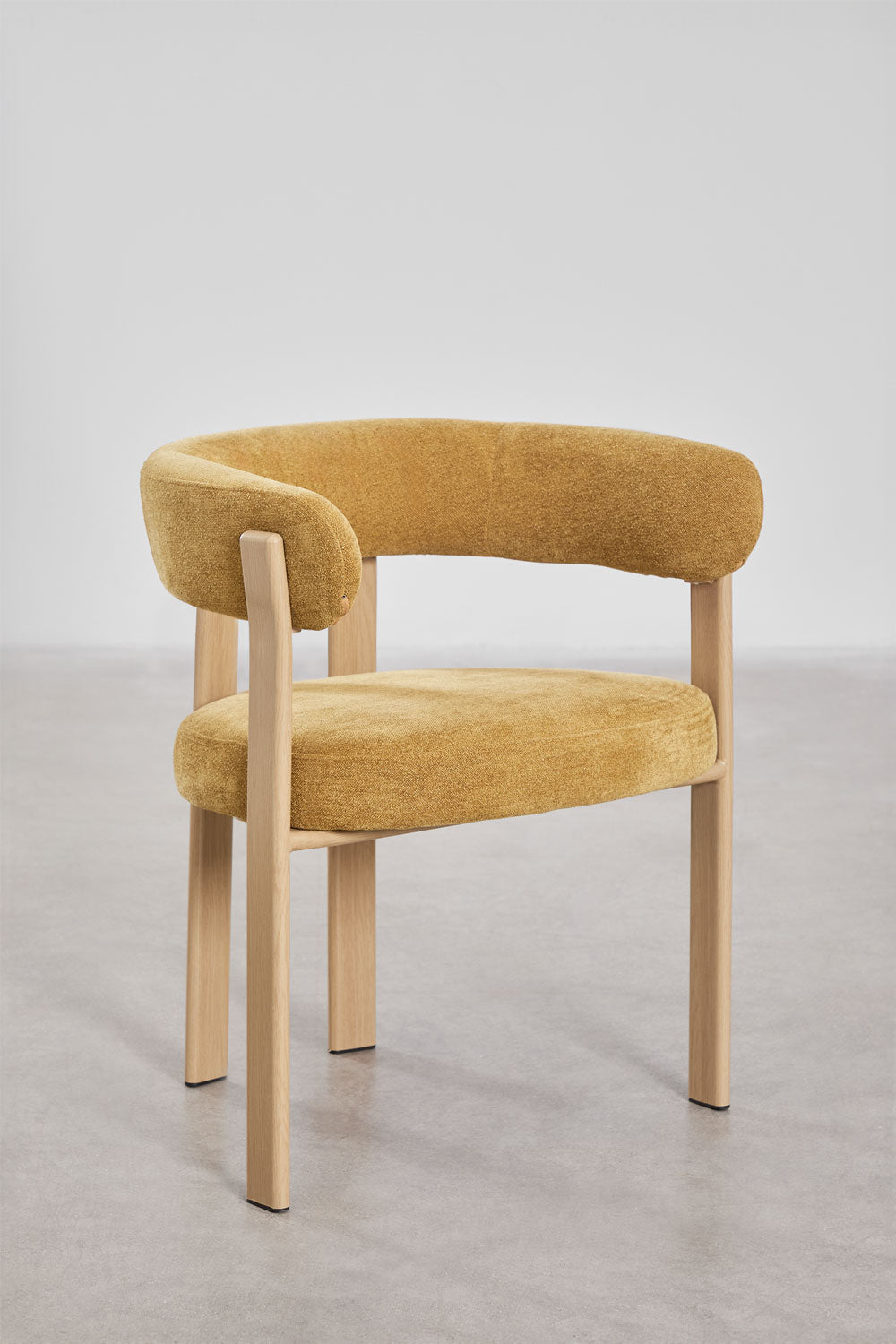 Dining chair JOLIE with armrests, yellow