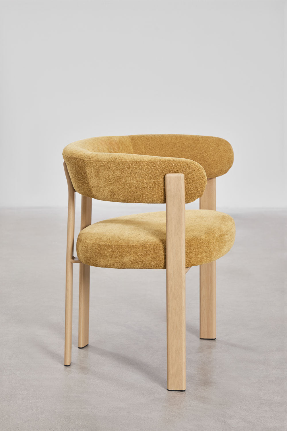 Dining chair JOLIE with armrests, yellow