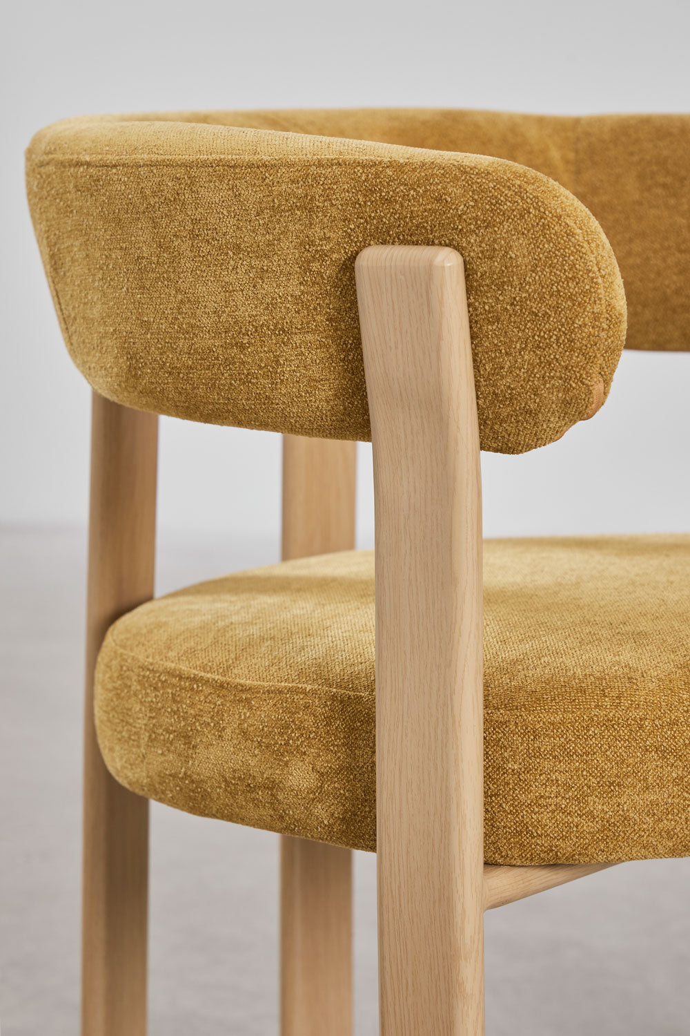 Dining chair JOLIE with armrests, yellow