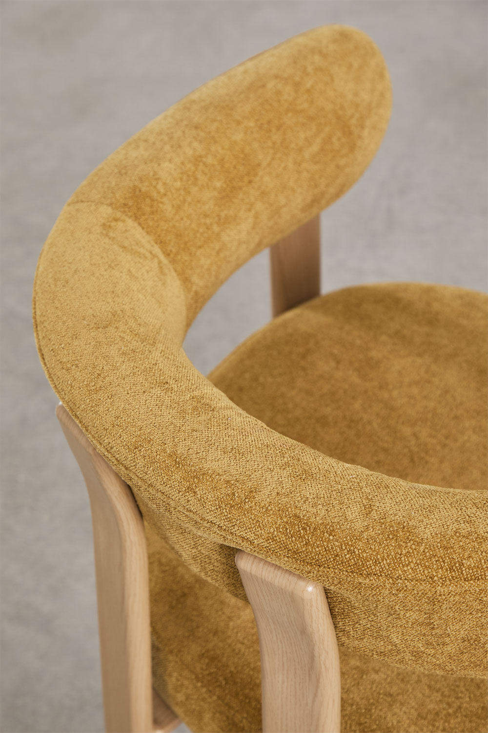Dining chair JOLIE with armrests, yellow