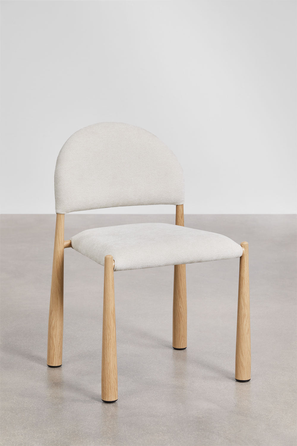 KAREORA dining chair, cream bouclé