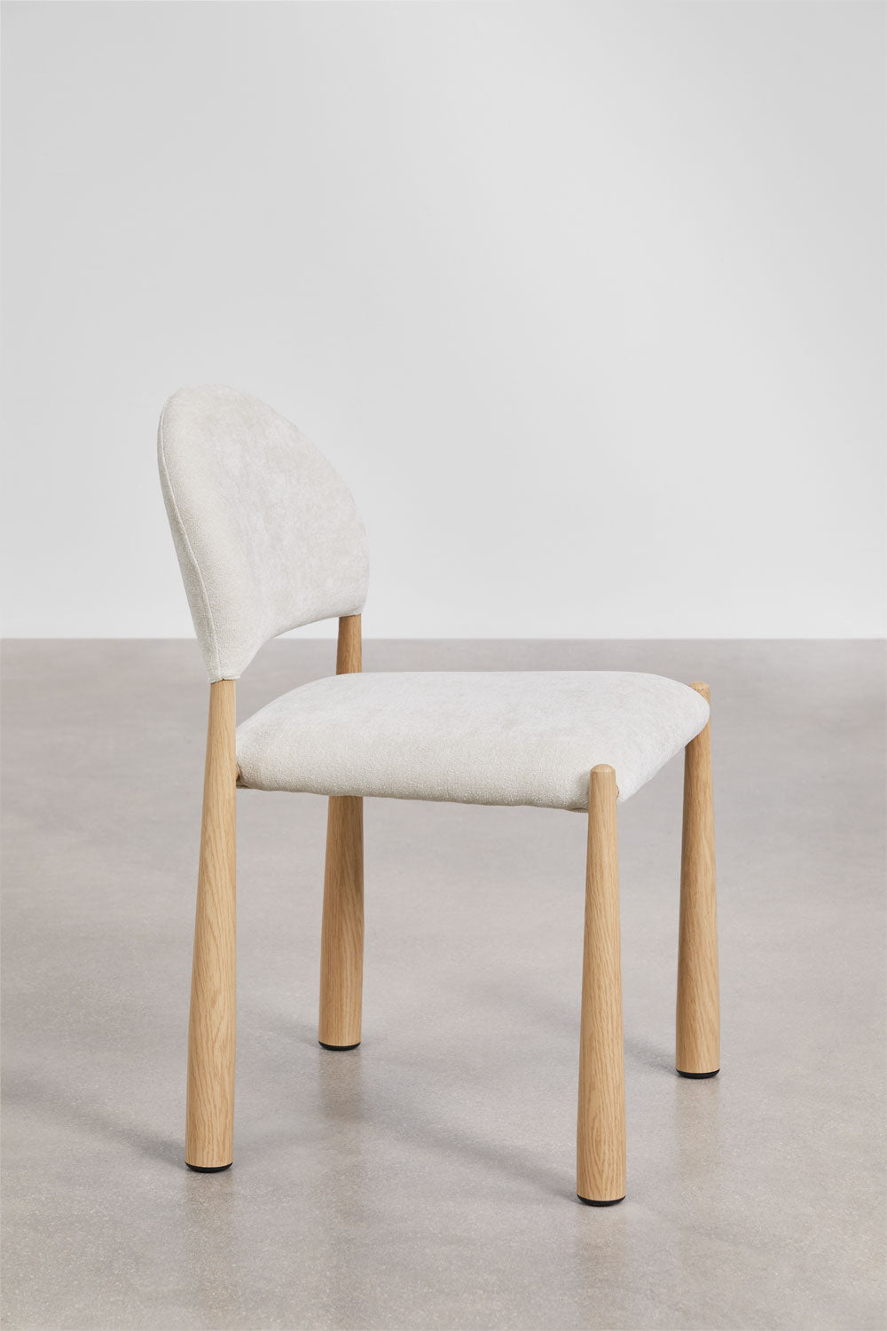 KAREORA dining chair, cream bouclé