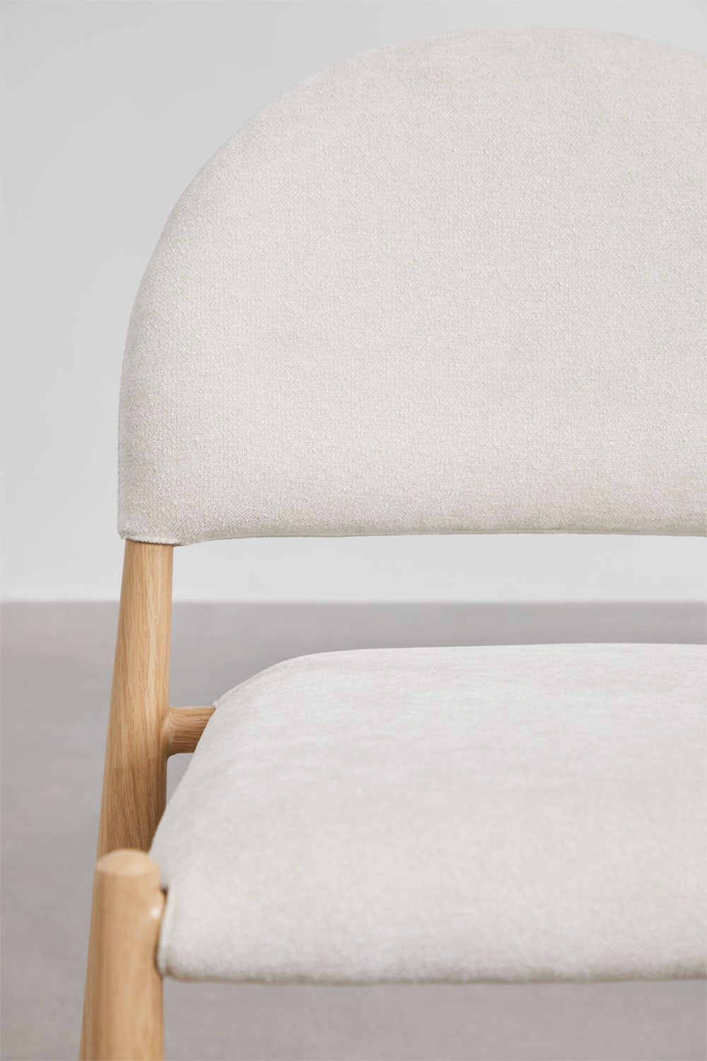KAREORA dining chair, cream bouclé