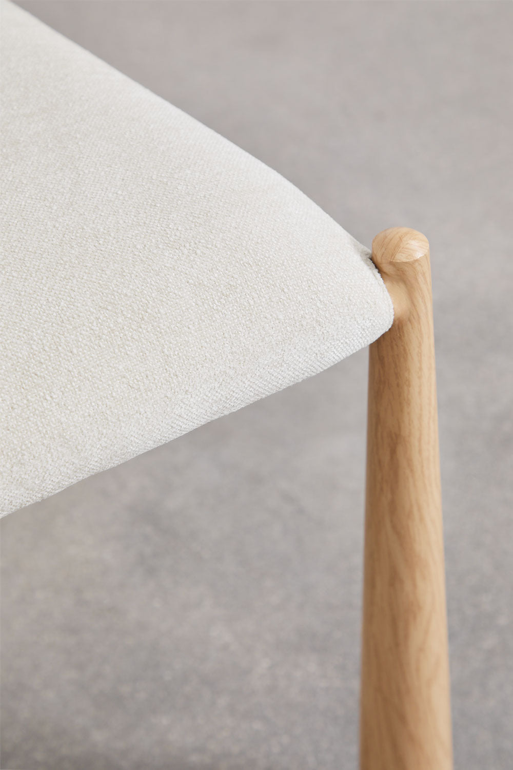 KAREORA dining chair, cream bouclé