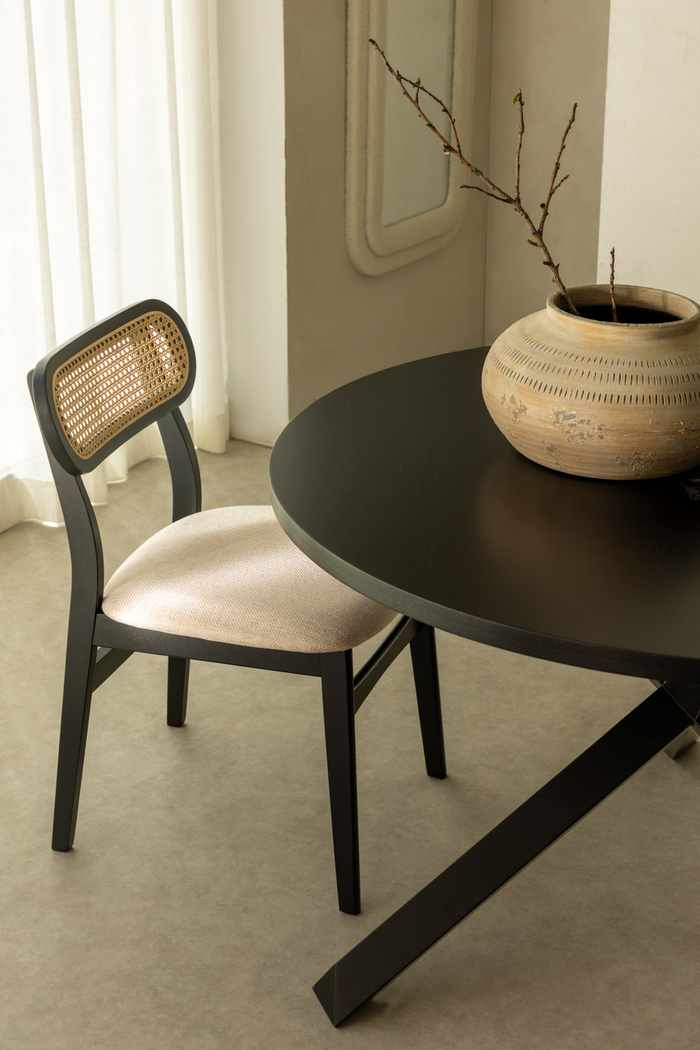 Dining chair LEIVE, black color