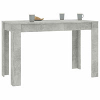 Valgomojo stalas, betono pilkas, 120x60x76cm, apdirbta mediena - Namų Idėja