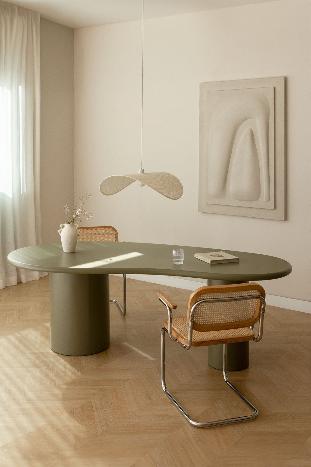 Dining table BILLIE, oval, white