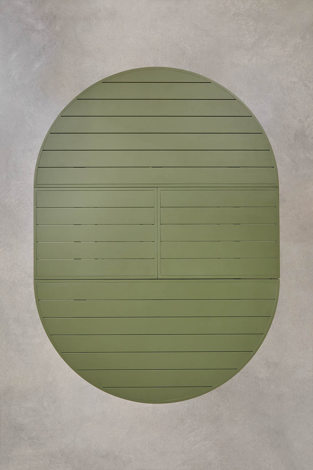 Valgomojo stalas BRONA, pratęsiamas, 145-200x145 cm, alyvuogių žalia