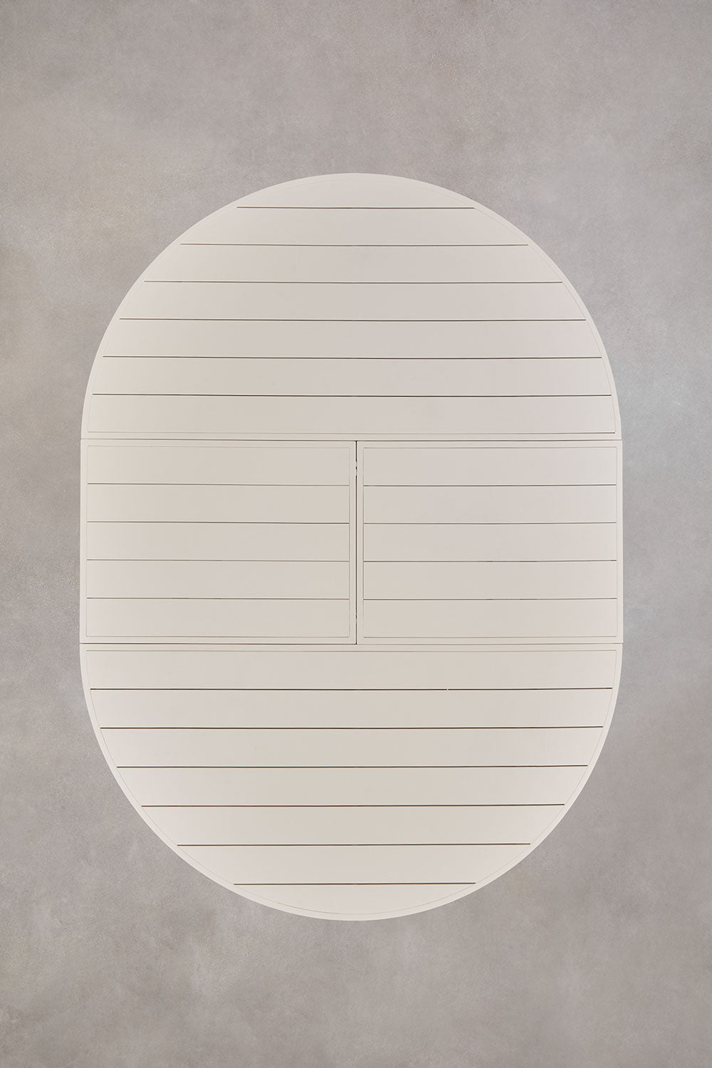 Valgomojo stalas BRONA, pratęsiamas, 145-200x145 cm, smėlio balta