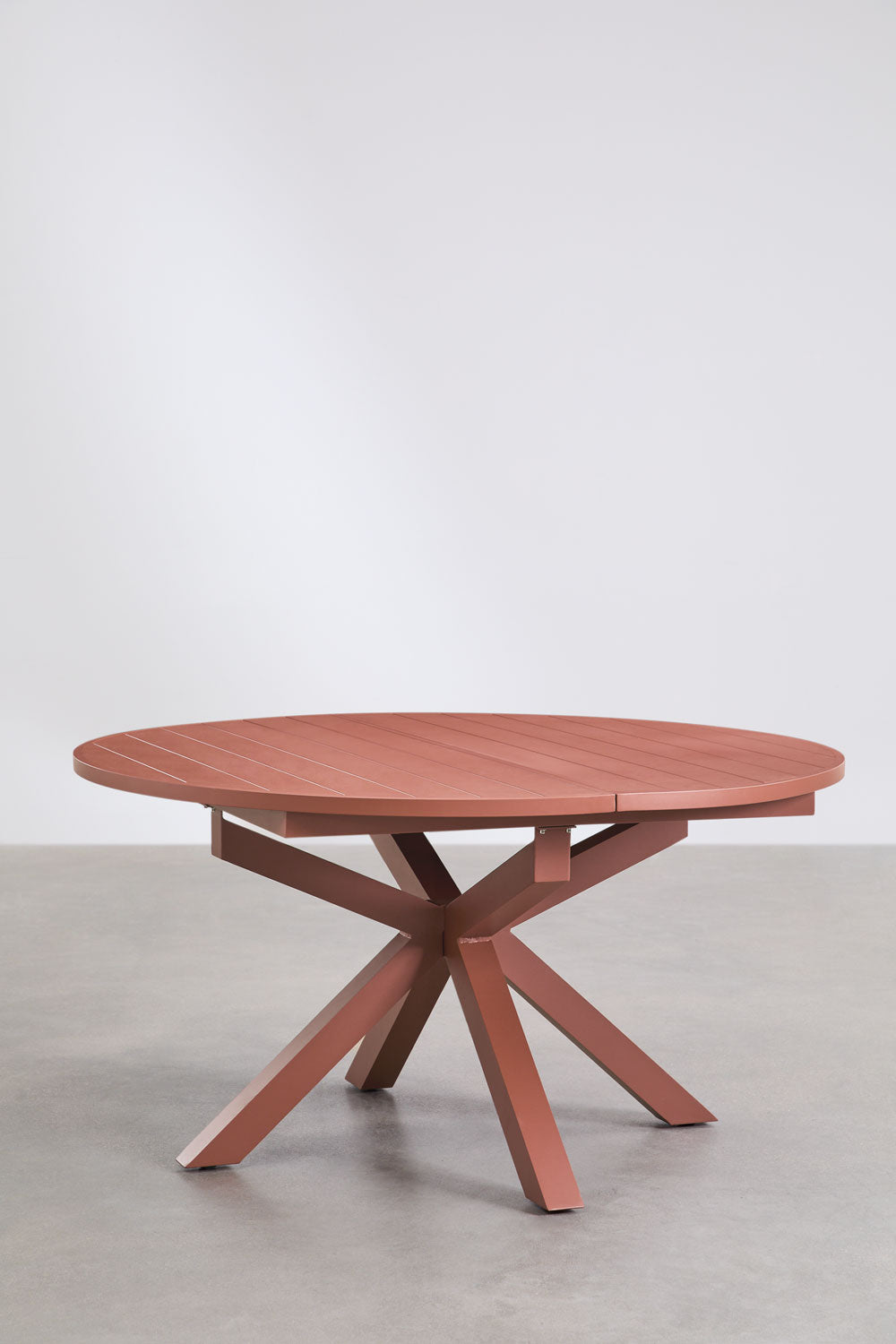 Valgomojo stalas BRONA, pratęsiamas, 145-200x145 cm, terakota