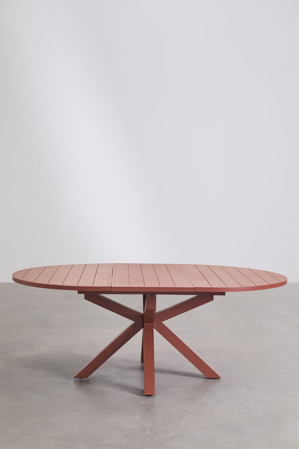 Valgomojo stalas BRONA, pratęsiamas, 145-200x145 cm, terakota