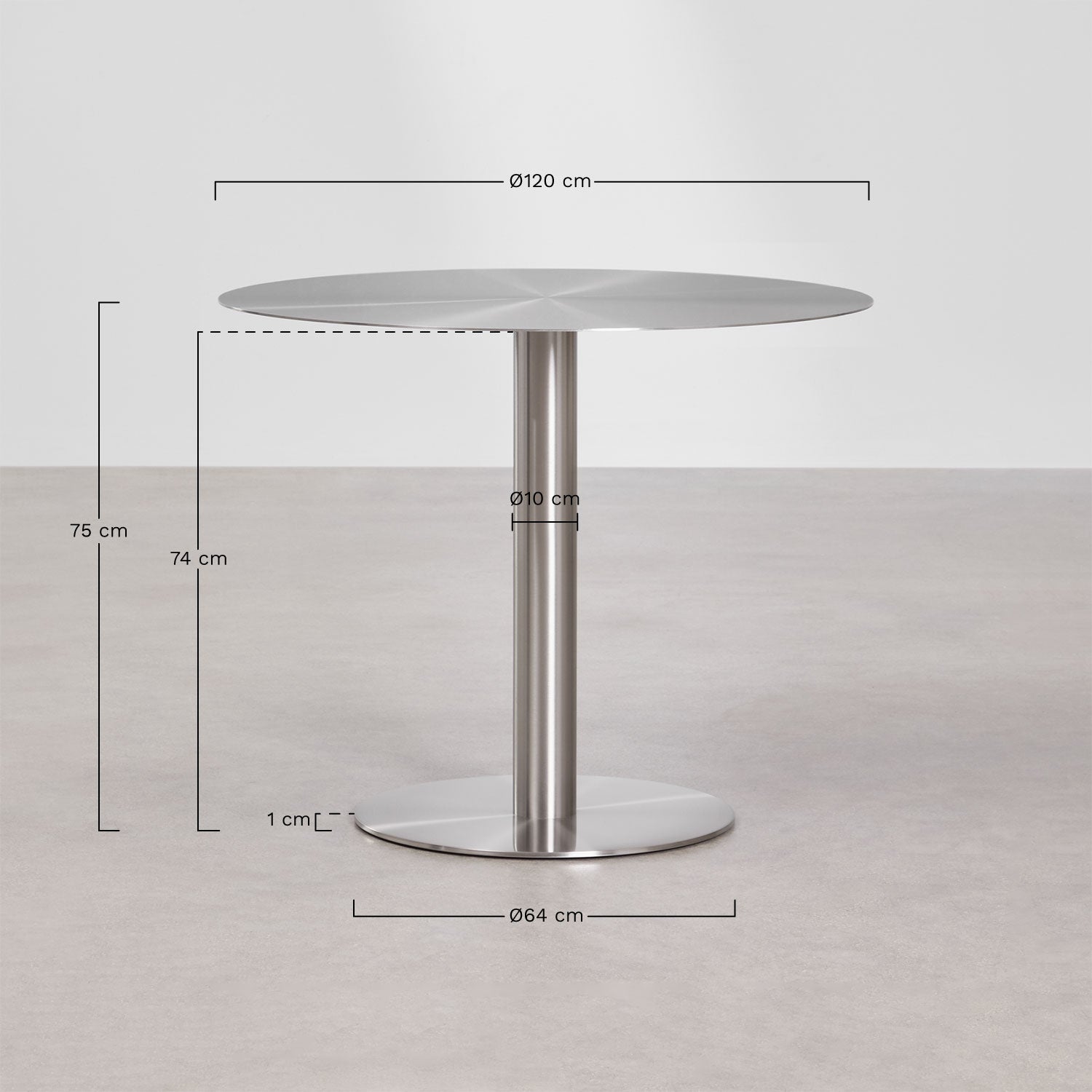 Valgomojo stalas CENIARO Ø120 cm, metalas