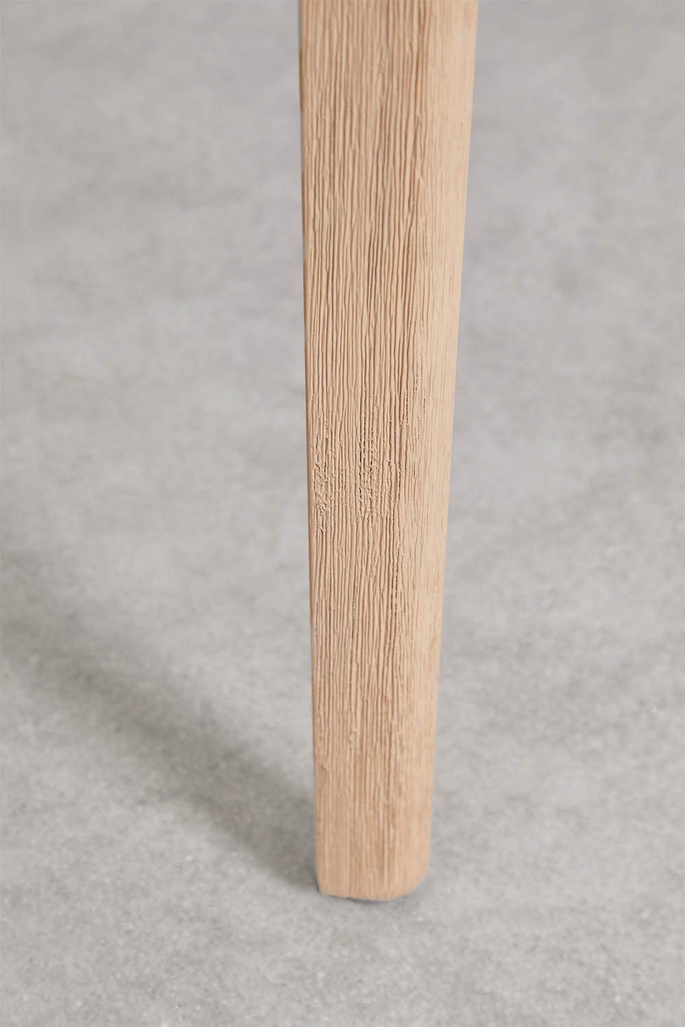 Ēdamistabas galds JANETA, apaļš, Ø100 cm, cements, gaiši brūns