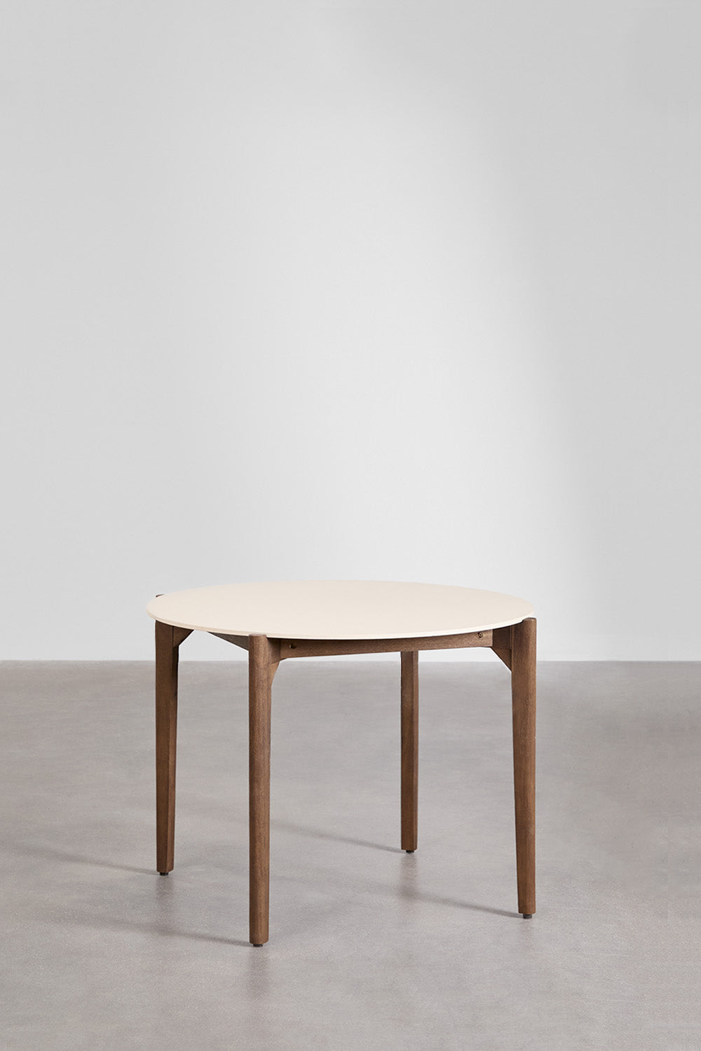 Ēdamistabas galds JANETA, apaļš, Ø100 cm, cements, tumšs