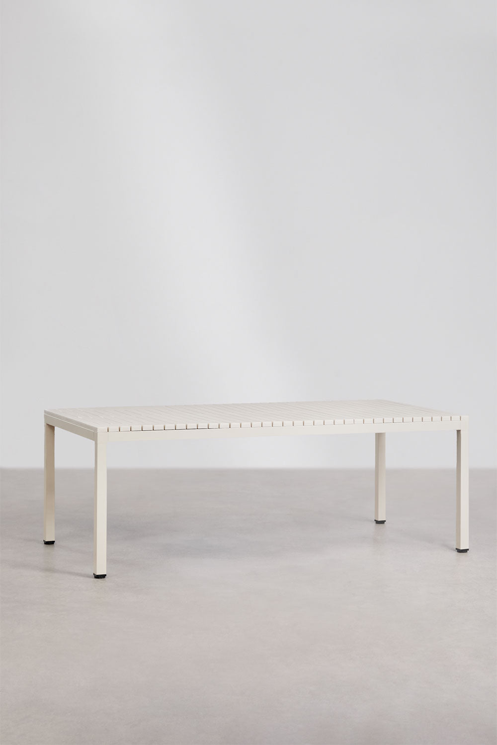 Ēdamgalds MARTYNA, 210x100 cm, alumīnijs, smilšbalts