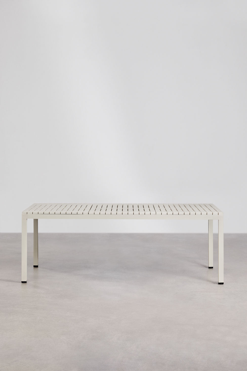 Ēdamgalds MARTYNA, 210x100 cm, alumīnijs, smilšbalts