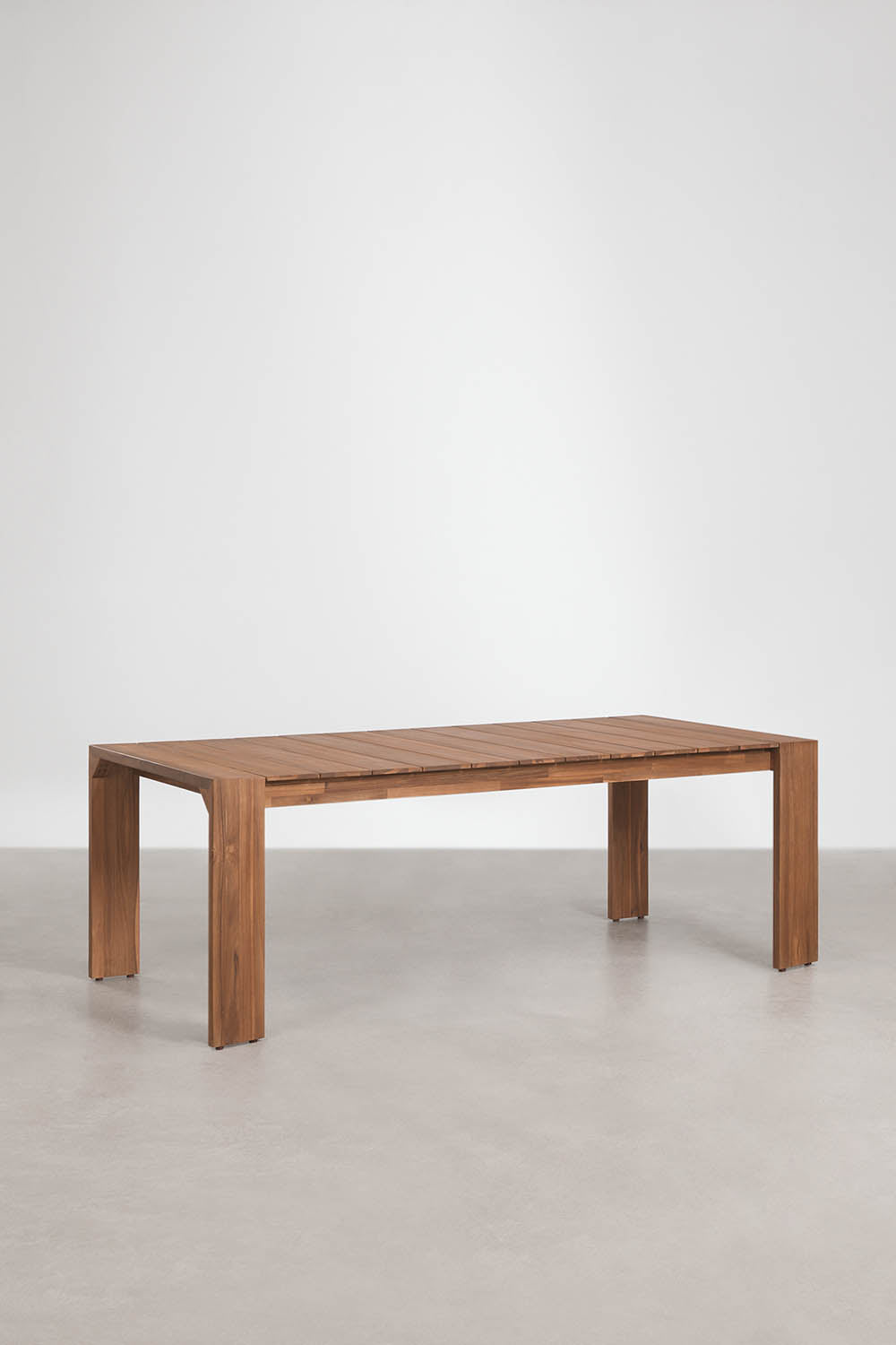 Valgomojo stalas MIROSLAVA, stačiakampis, 220x100 cm, tamsus akacijos