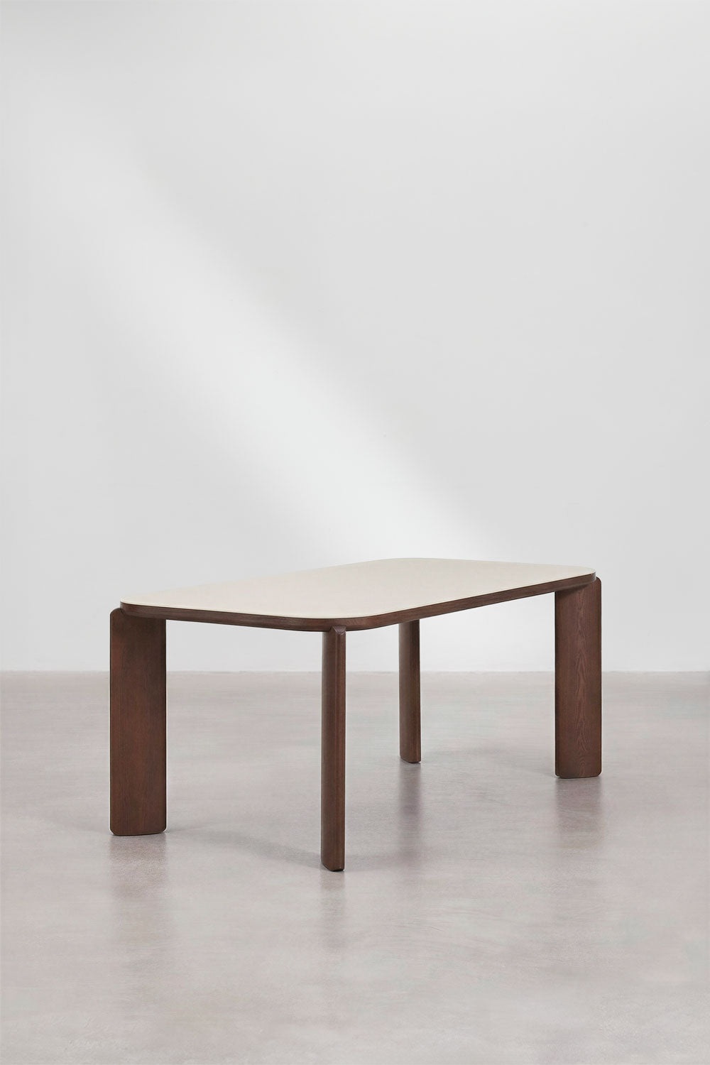 Valgomojo stalas NYLA, stačiakampis, 200x100 cm, stiklas