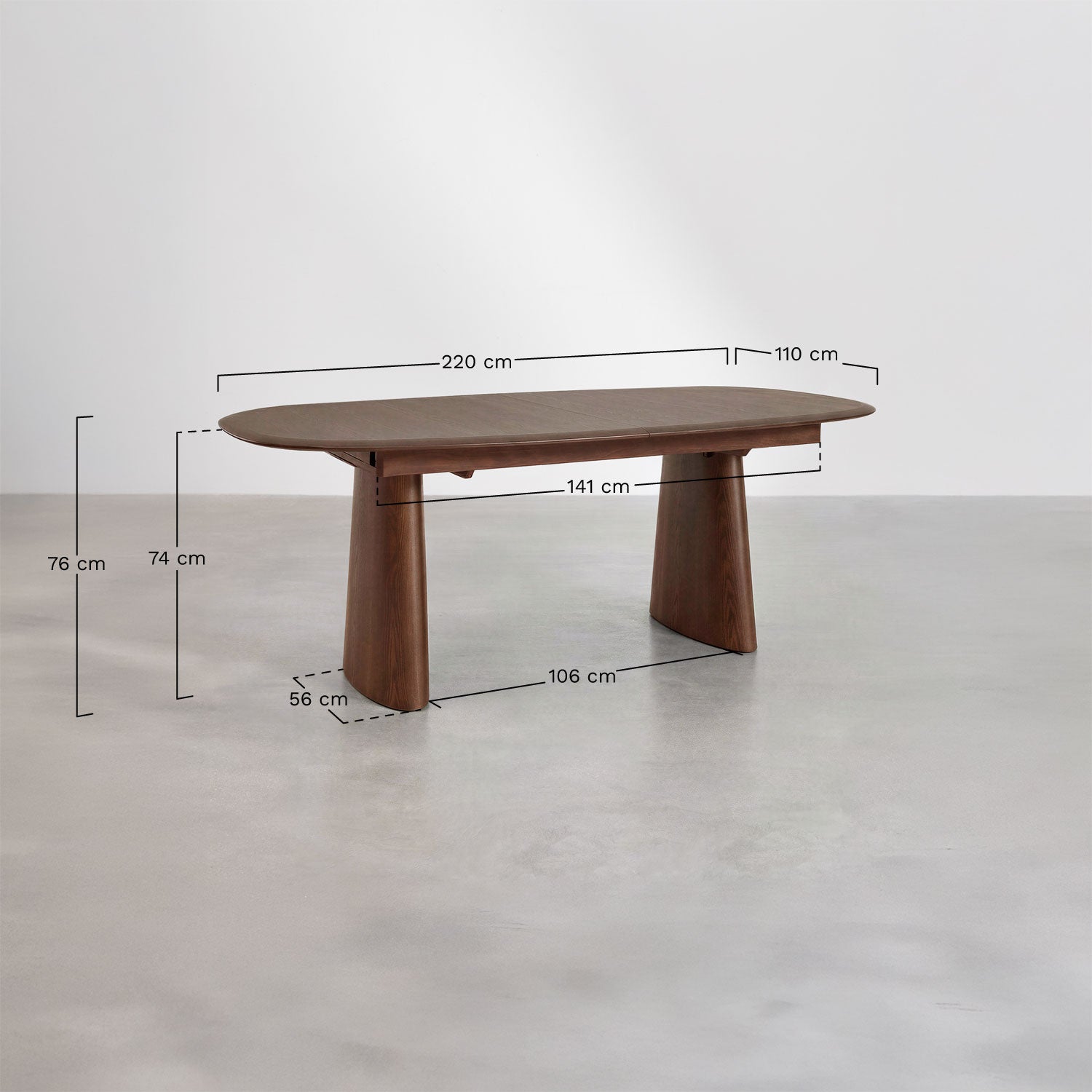 Ēdamgalds TERIURA 220–280x110 cm, MDF