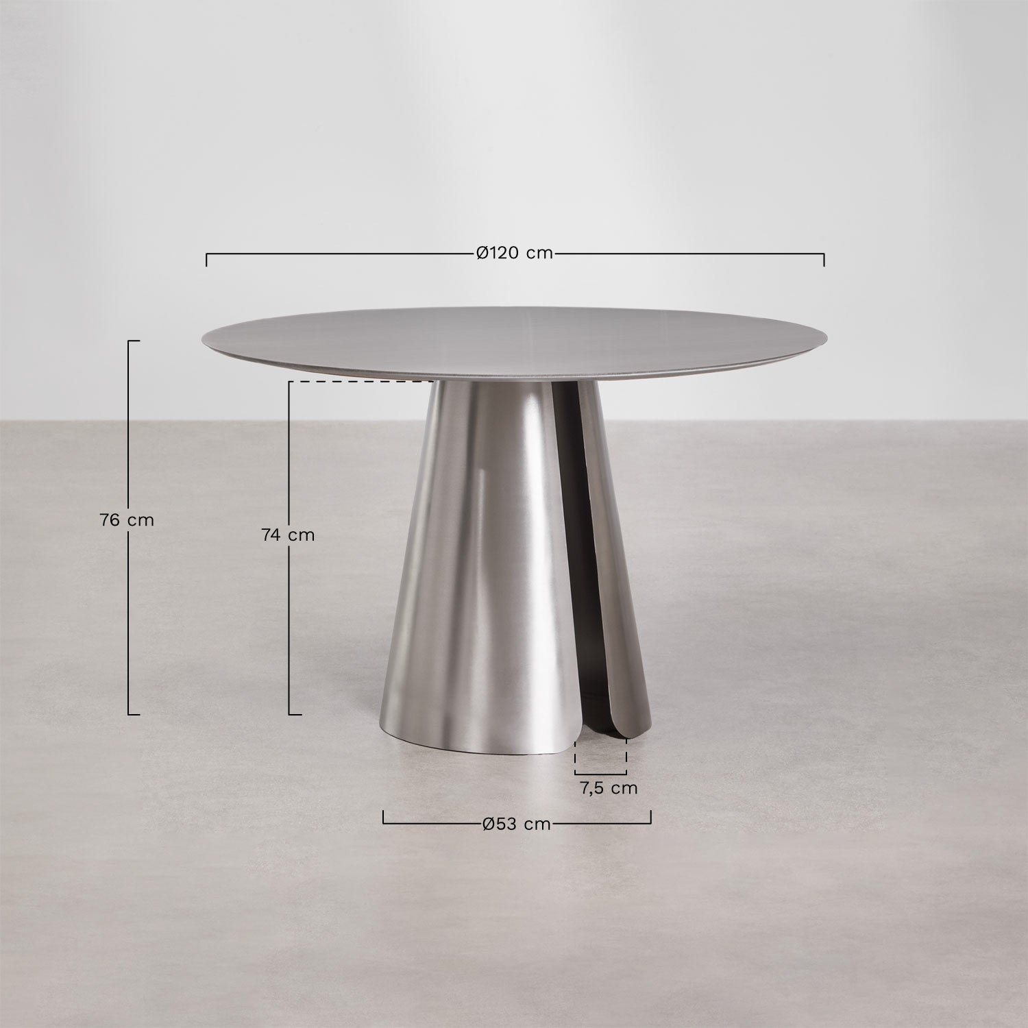 Ēdamgalds VERIARO Ø120 cm, metāls
