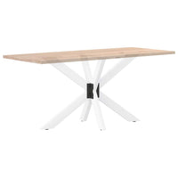 Valgomojo stalo koja, voro formos, balta, 120x68x(72 - 73) cm, plienas - Namų Idėja