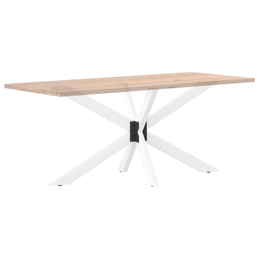 Valgomojo stalo koja, voro formos, balta, 150x78x(72 - 73) cm, plienas - Namų Idėja