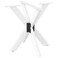 Valgomojo stalo koja, voro formos, baltos spalvos, 85x85x(72 - 73) cm, plienas - Namų Idėja