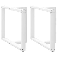 Valgomojo stalo kojelės, 2 vnt., baltos, 100x35x(72 - 73) cm, plienas - Namų Idėja