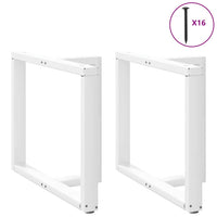 Valgomojo stalo kojelės, 2 vnt., baltos, 100x35x(72 - 73) cm, plienas - Namų Idėja